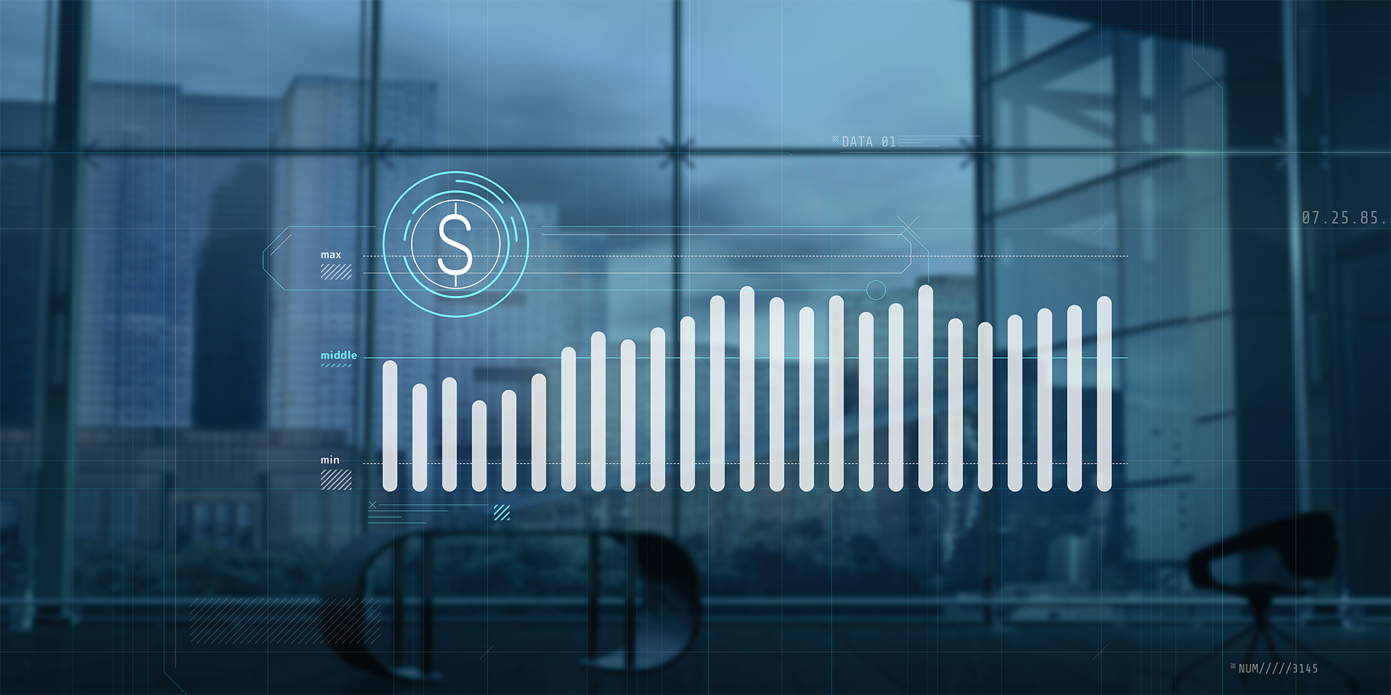 Infográfico abstrato da dinâmica da taxa de câmbio do dólar
