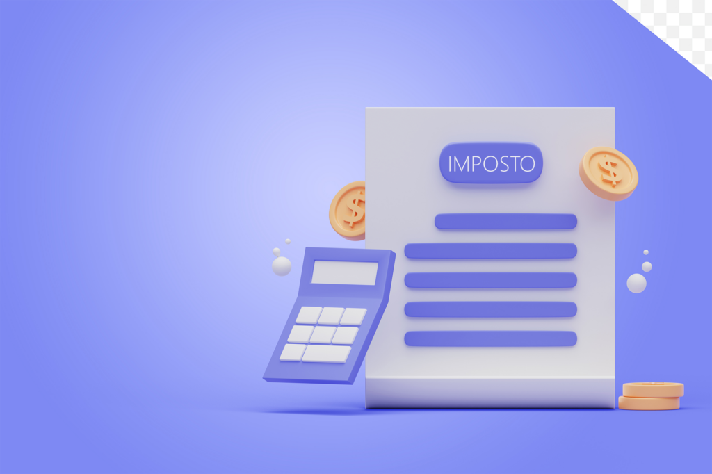 Cálculo de impostos, pagamento, dinheiro e finanças, investimento em gerenciamento de negócios, maquete de plano de fundo 3d